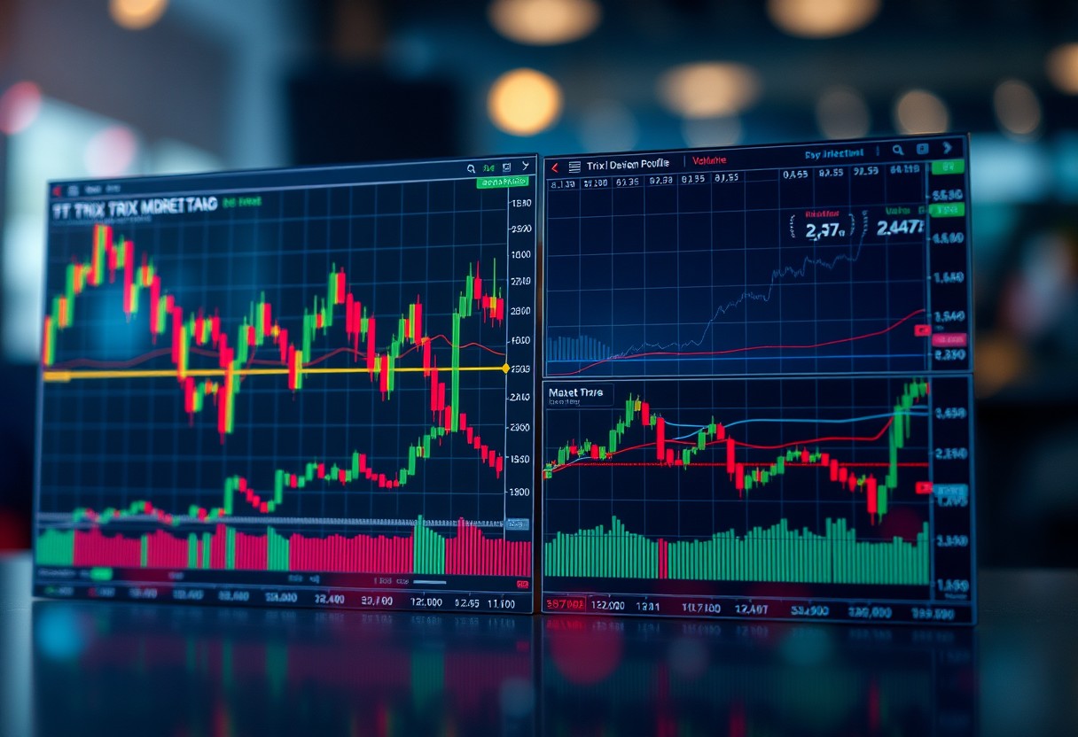 a screens with graphs and charts on it